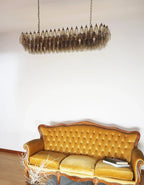 Elegant Smoked Murano Poliedri Chandelier product image
