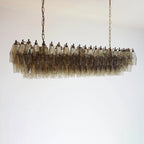 Elegant Smoked Murano Poliedri Chandelier product image