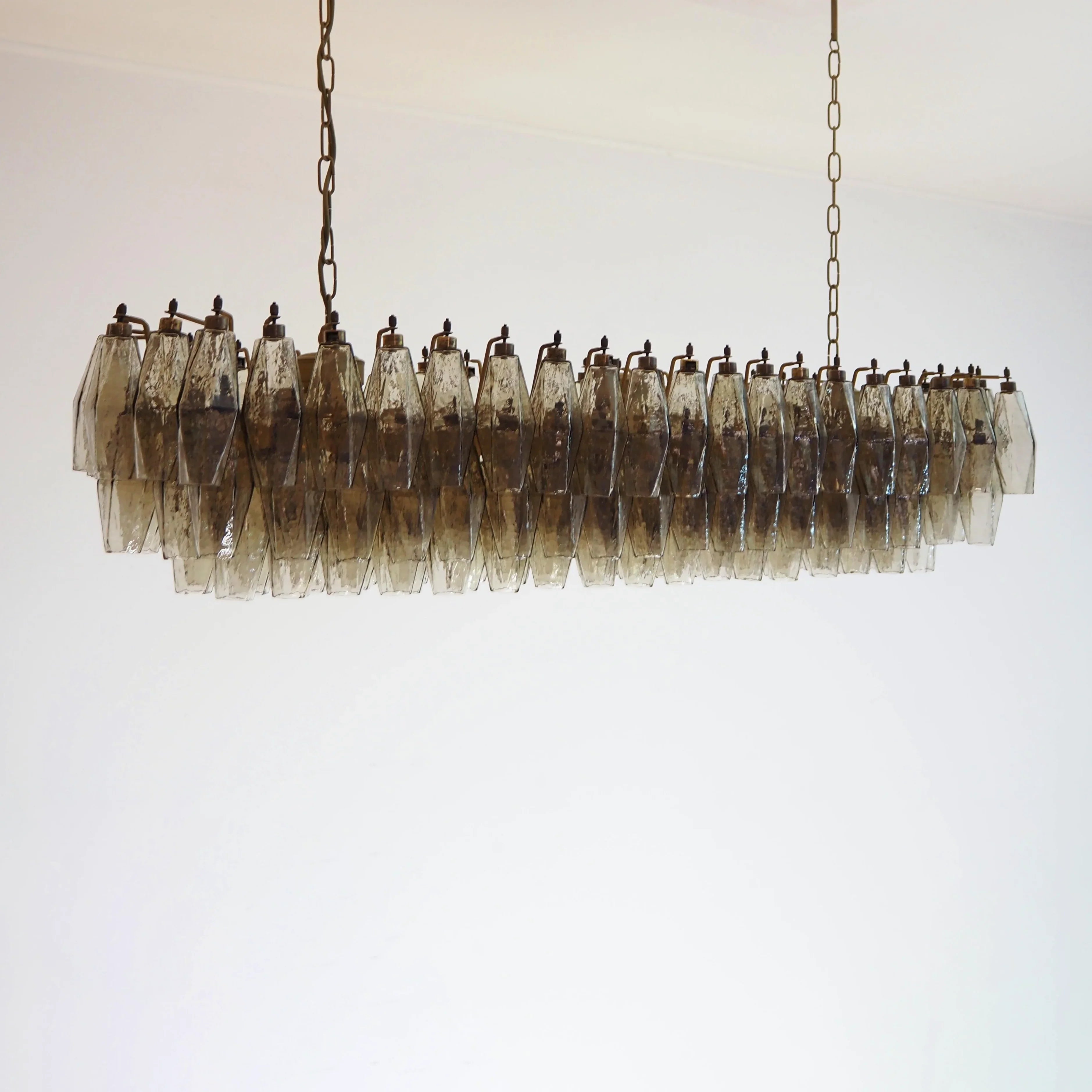 Elegant Smoked Murano Poliedri Chandelier product image
