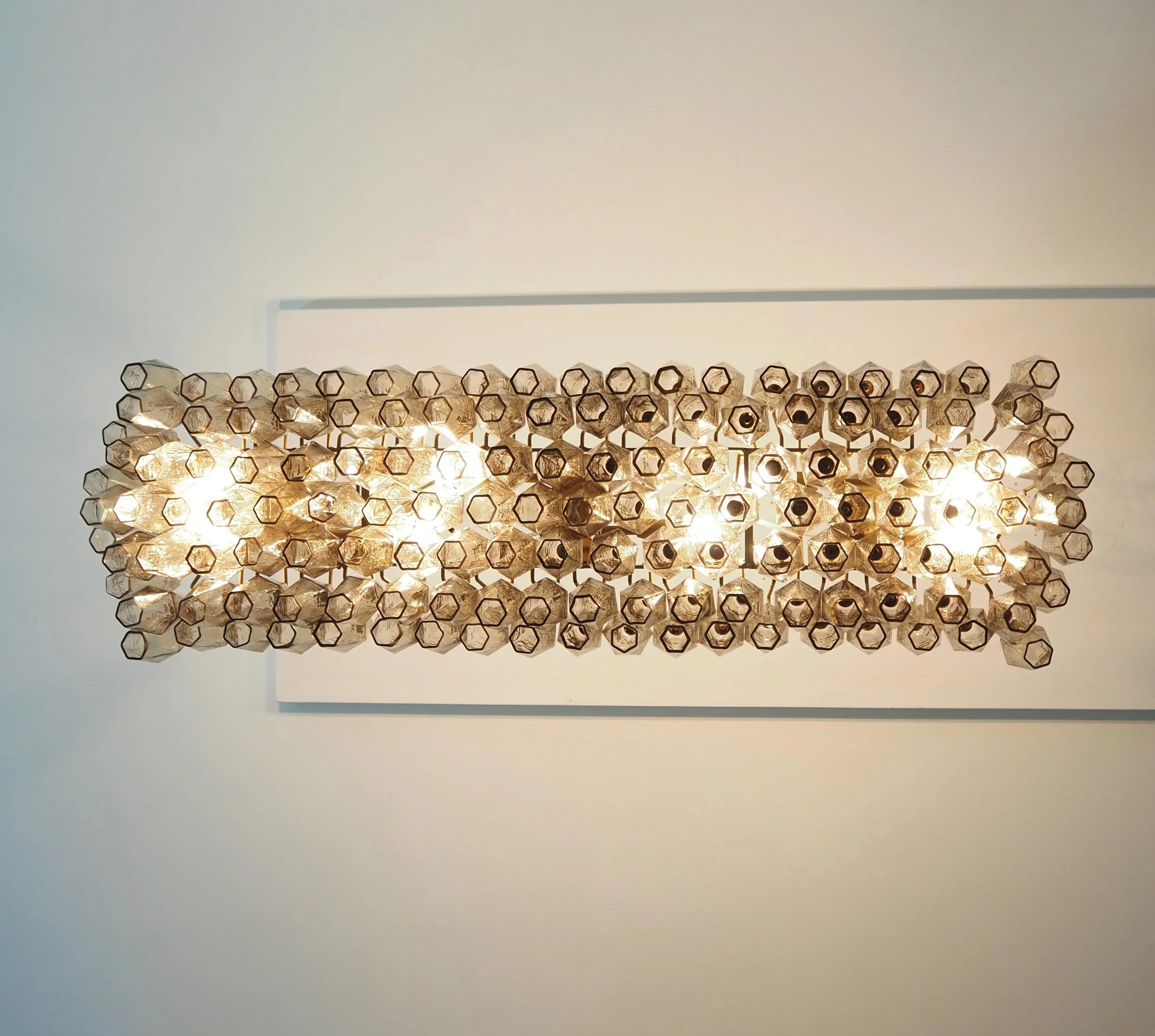 Elegant Smoked Murano Poliedri Chandelier product image
