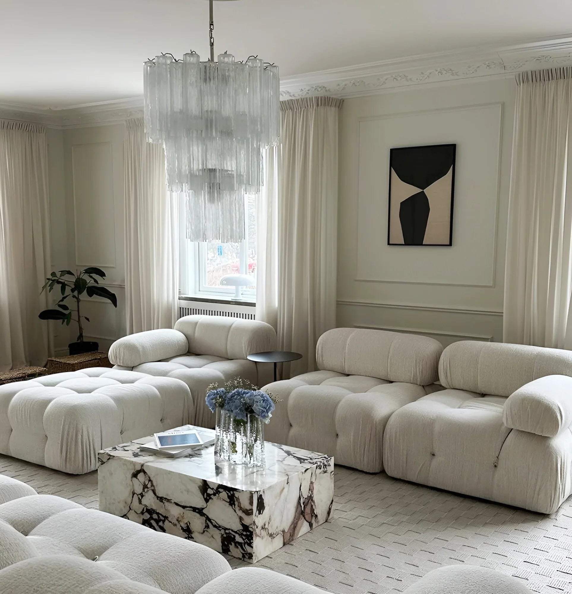 Elegant Transparent Murano Glass Tube Chandelier product image