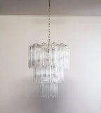 Elegant Transparent Murano Glass Tube Chandelier product image