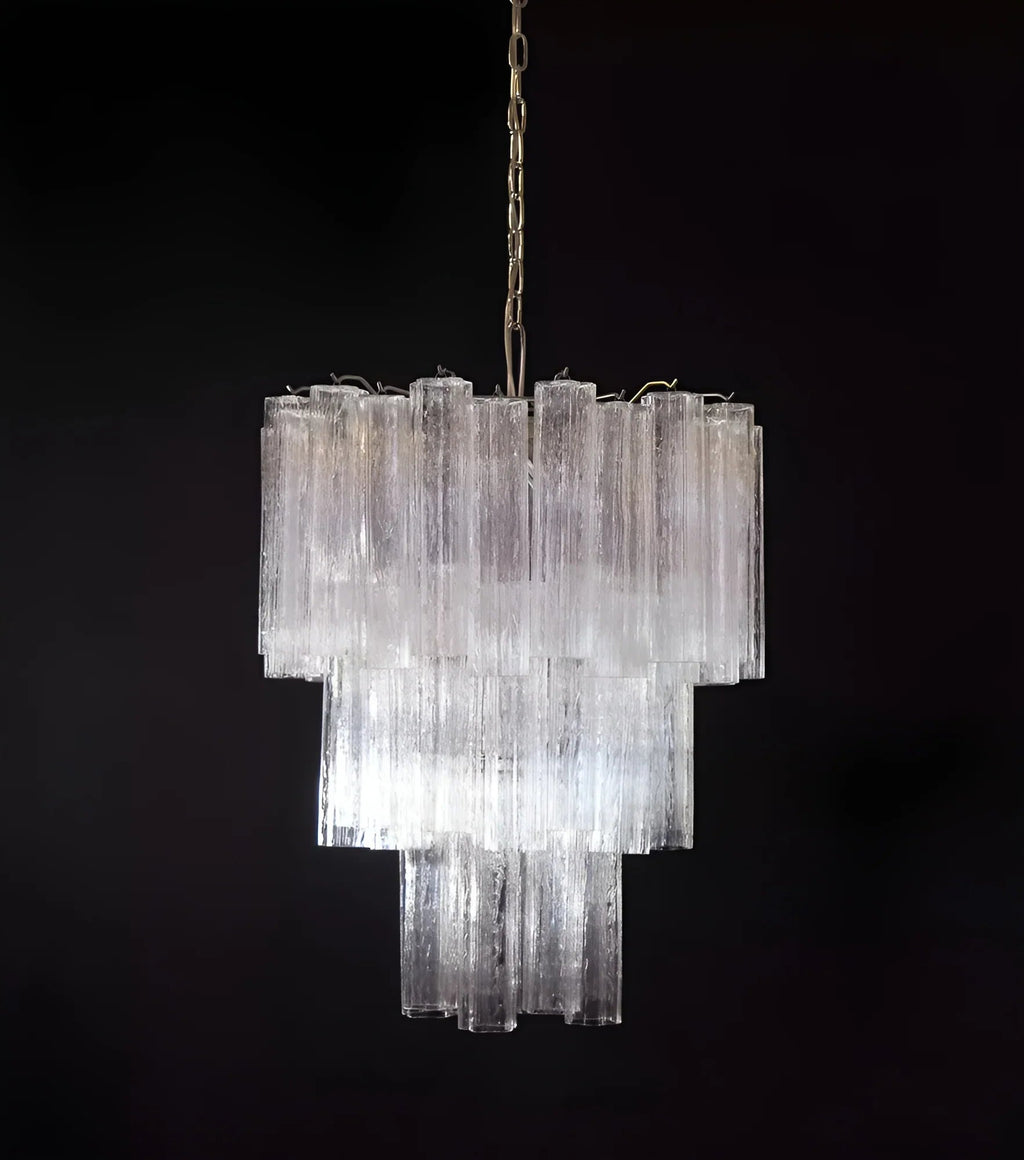 Elegant Transparent Murano Glass Tube Chandelier product image