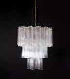 Elegant Transparent Murano Glass Tube Chandelier product image