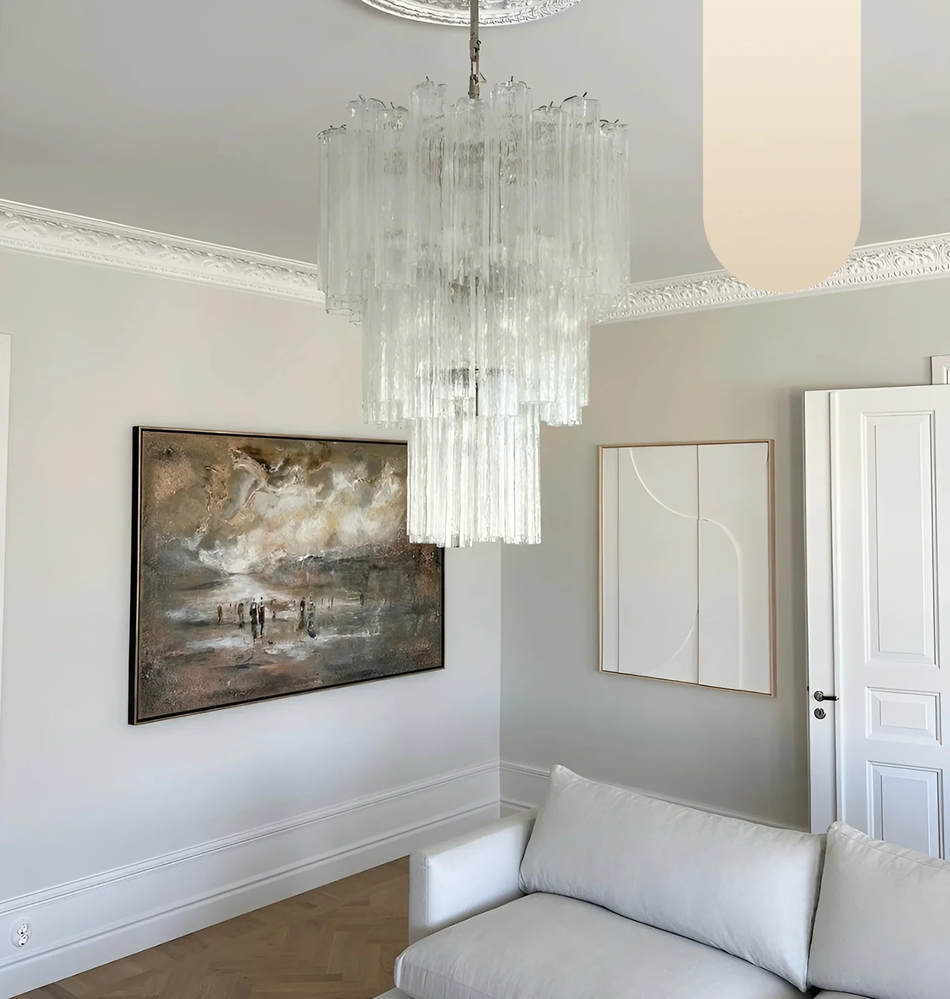 Elegant Transparent Murano Glass Tube Chandelier product image
