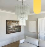 Elegant Transparent Murano Glass Tube Chandelier product image