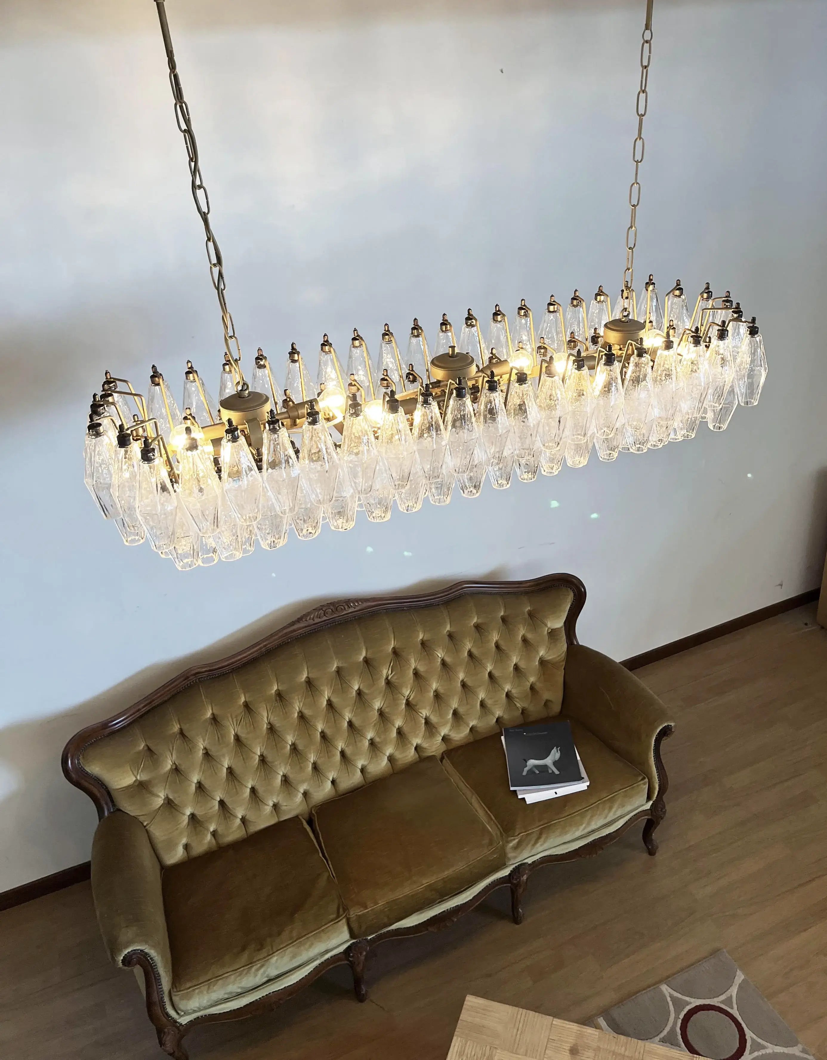 Elegant Transparent Murano Poliedri Chandelier product image