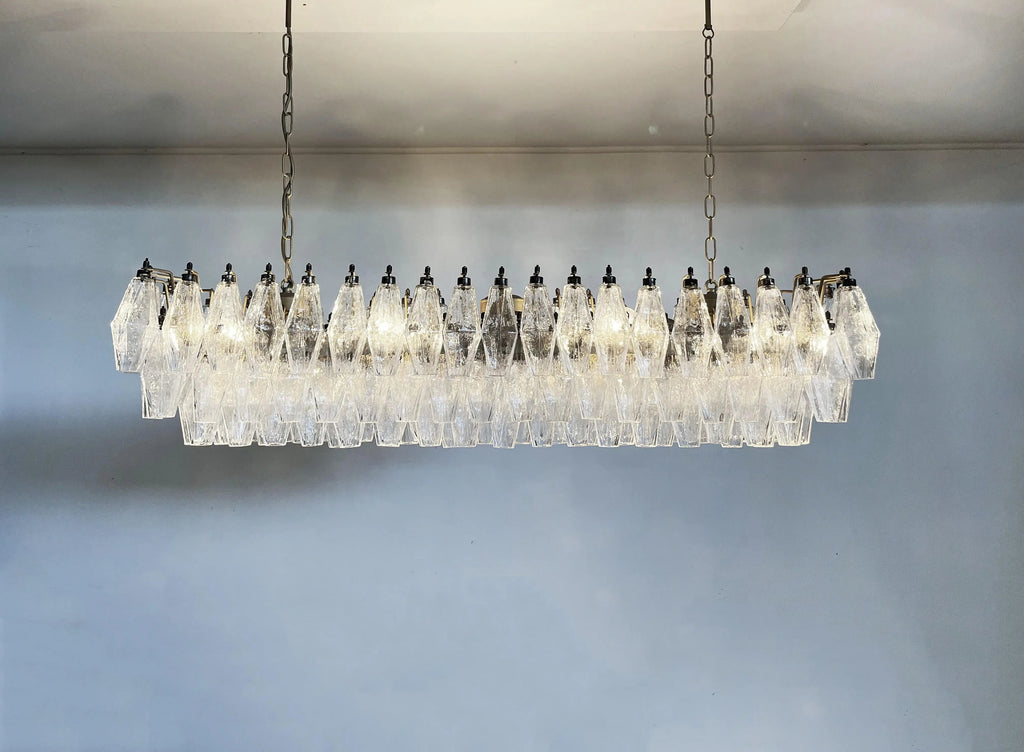 Elegant Transparent Murano Poliedri Chandelier product image