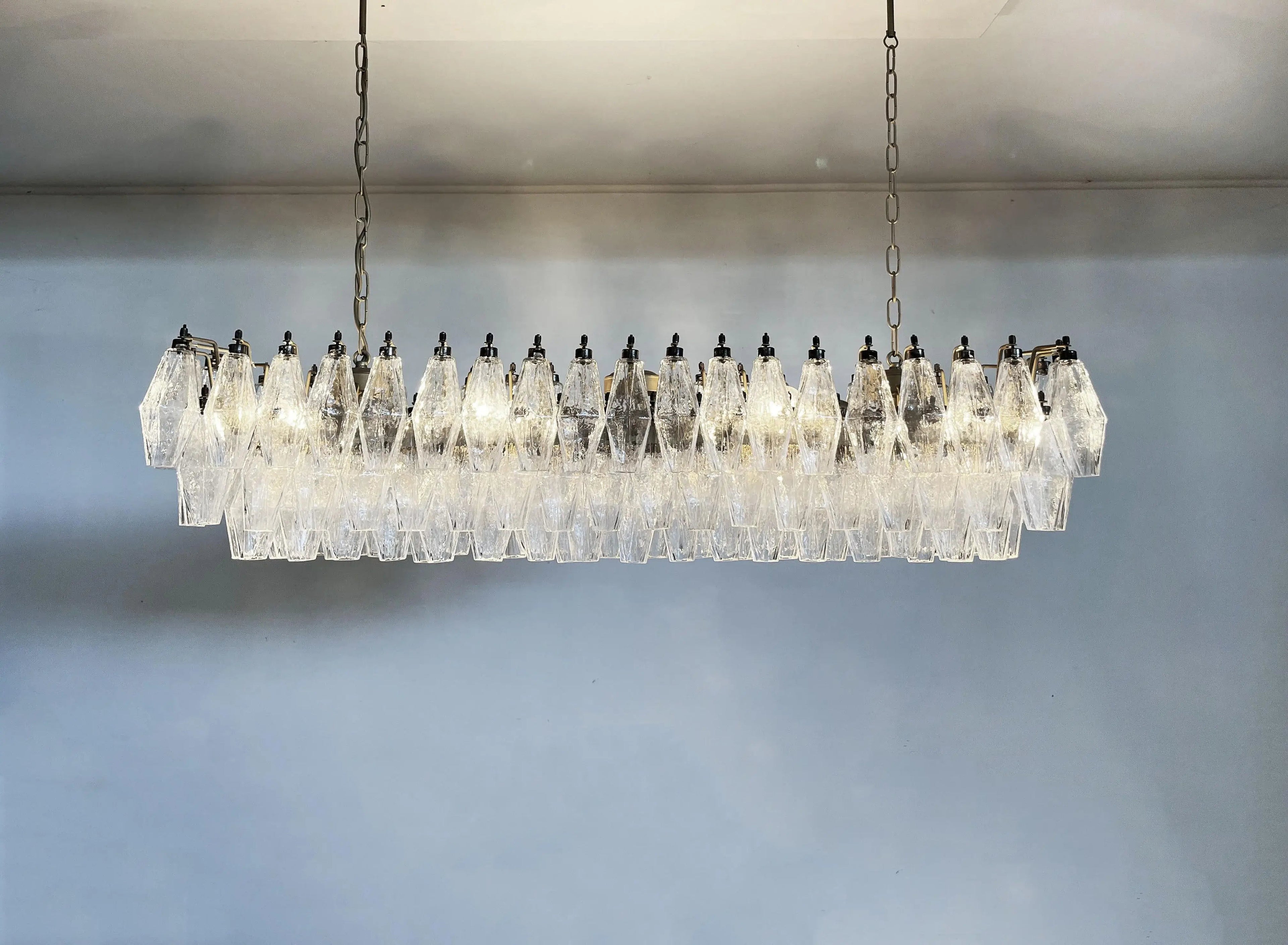 Elegant Transparent Murano Poliedri Chandelier product image