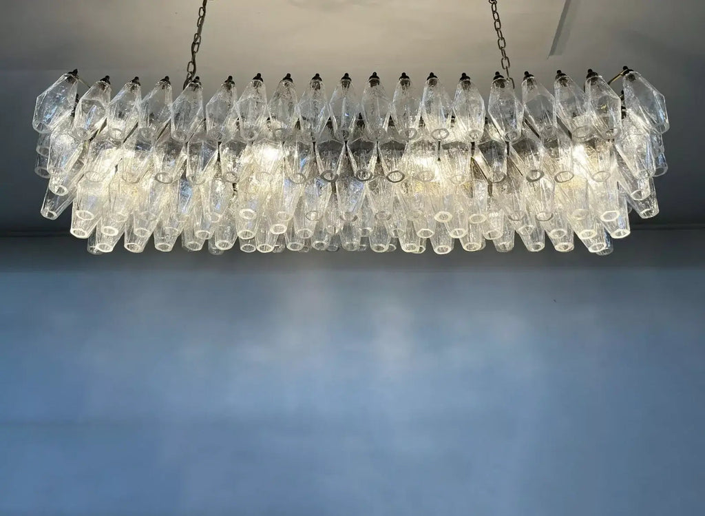 Elegant Transparent Murano Poliedri Chandelier product image