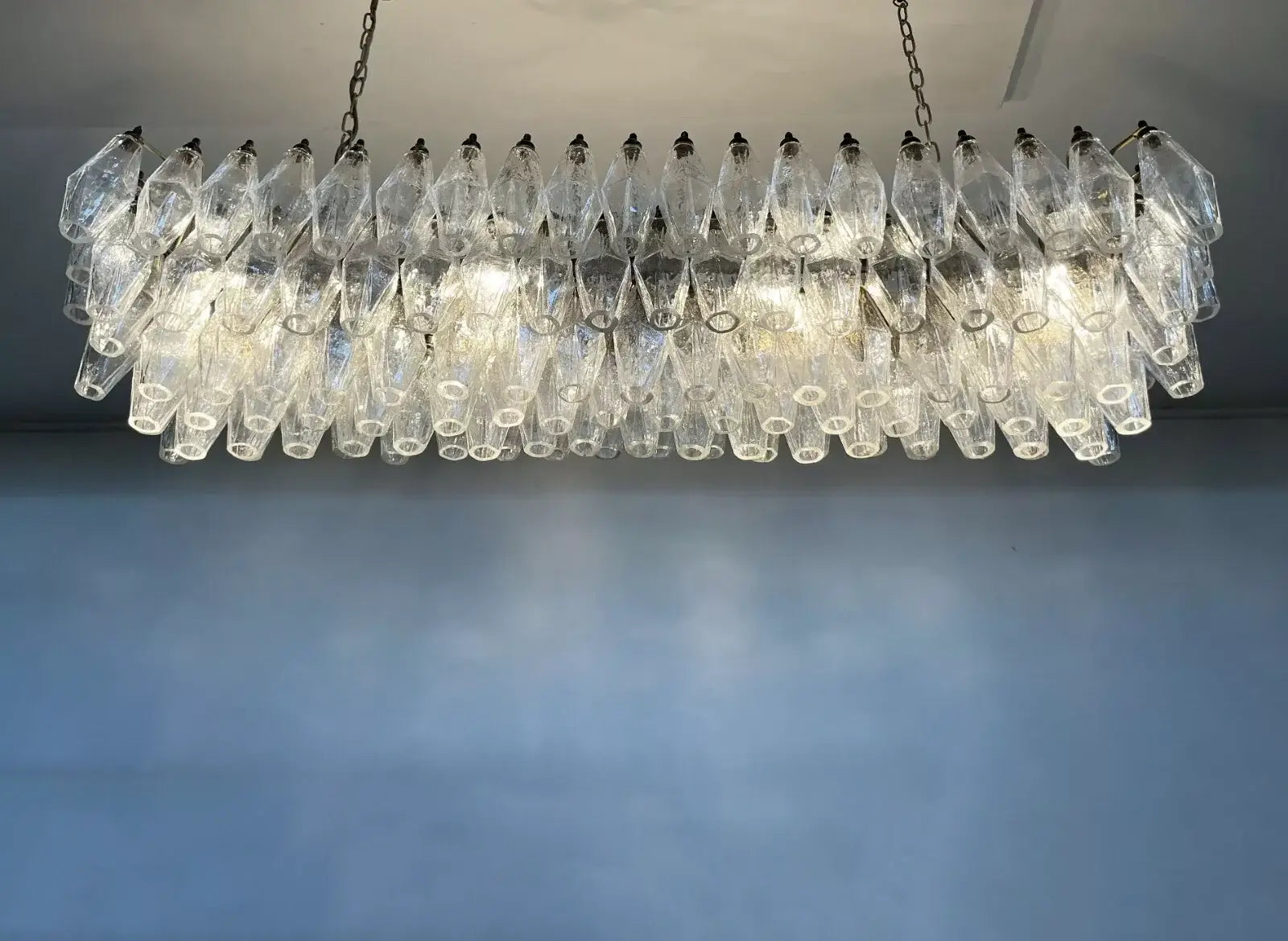 Elegant Transparent Murano Poliedri Chandelier product image