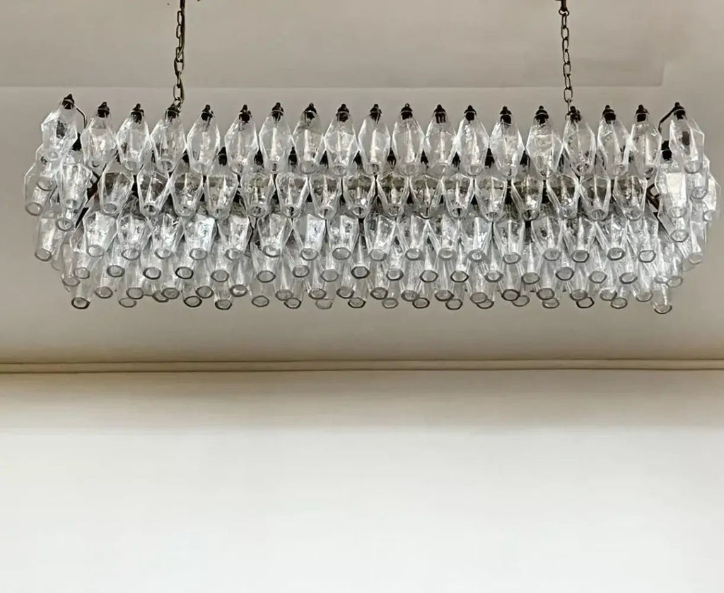Elegant Transparent Murano Poliedri Chandelier product image