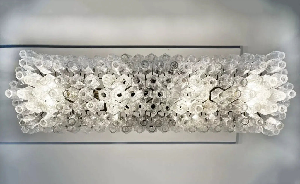 Elegant Transparent Murano Poliedri Chandelier product image