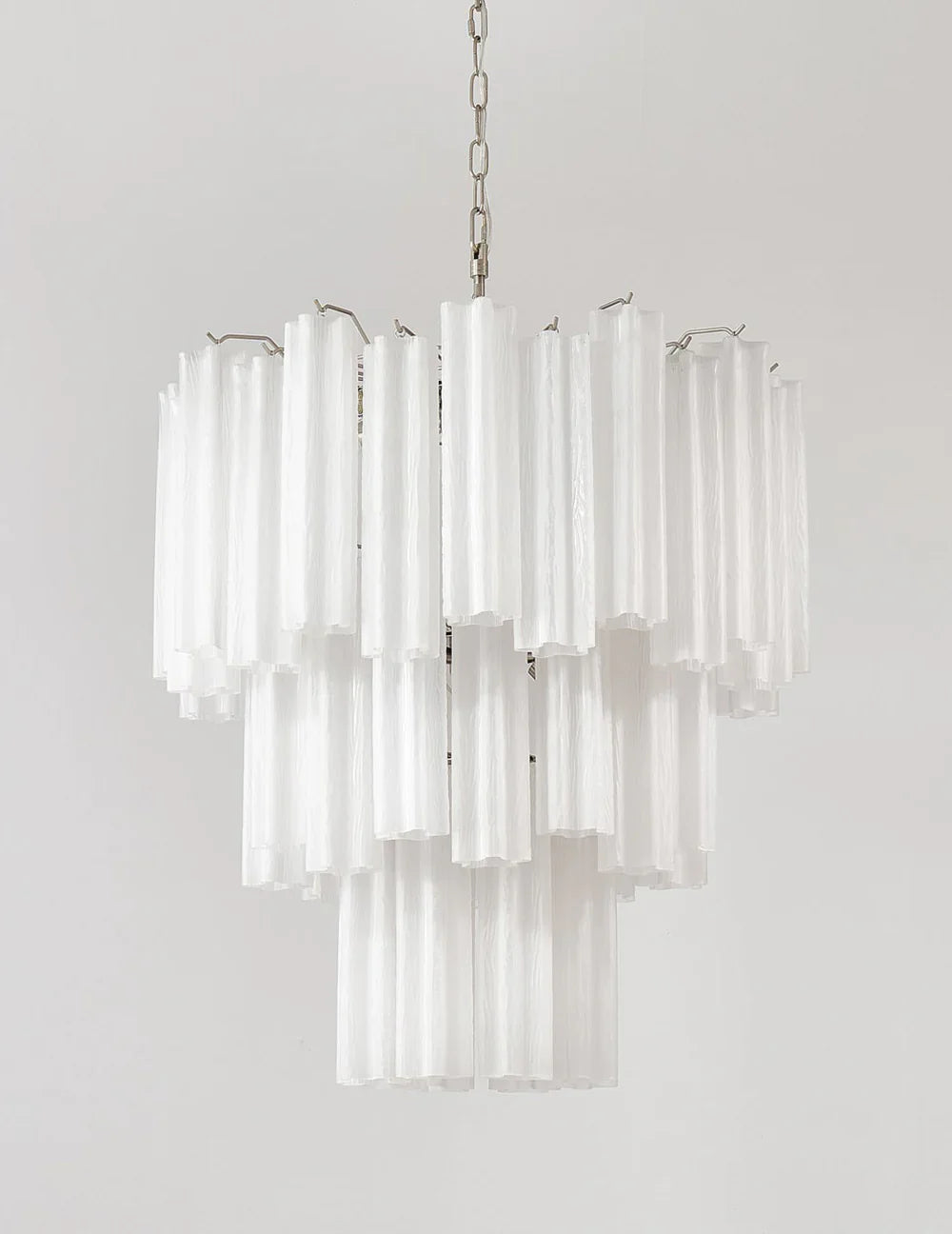 Elegant White Murano Glass Tube Chandelier product image