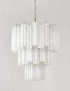 Elegant White Murano Glass Tube Chandelier product image