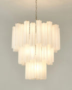 Elegant White Murano Glass Tube Chandelier product image