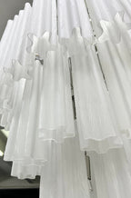 Elegant White Murano Glass Tube Chandelier product image