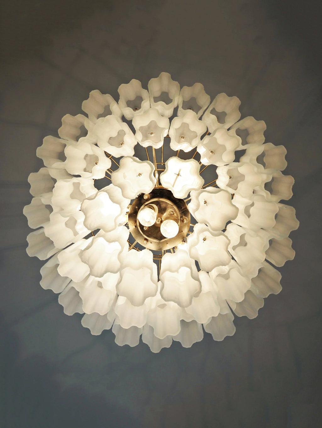 Elegant White Murano Glass Tube Chandelier product image
