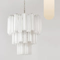Elegant White Murano Glass Tube Chandelier product image