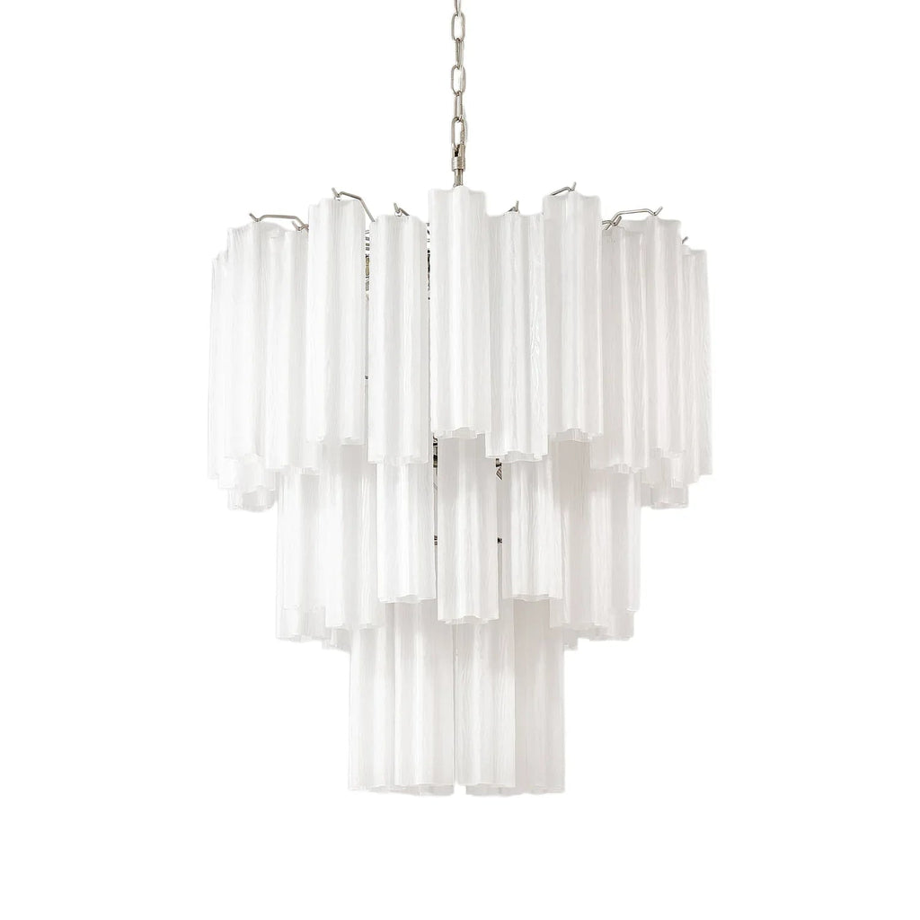Elegant White Murano Glass Tube Chandelier product image