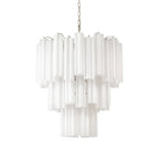 Elegant White Murano Glass Tube Chandelier product image