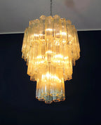 Elegant Yellow Murano Glass Tube Chandelier product image