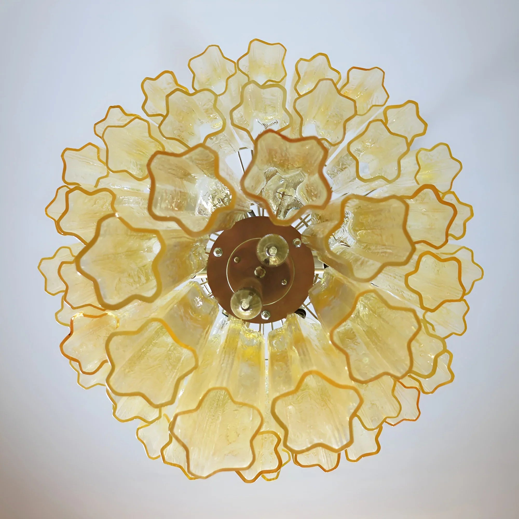 Elegant Yellow Murano Glass Tube Chandelier product image
