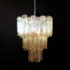 Elegant Yellow Murano Glass Tube Chandelier product image