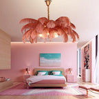 Elva Brass Palm Tree Chandelier for High Ceilings additional product view