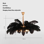 Elva Brass Palm Tree Feather Chandelier by Bling Lighting Studio