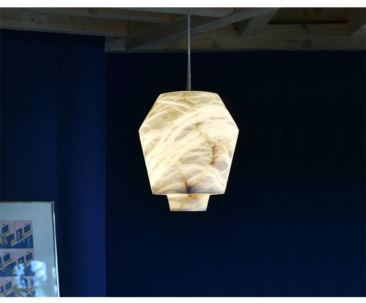 Elvian Alabaster Pendant Light by Bling Lighting Studio