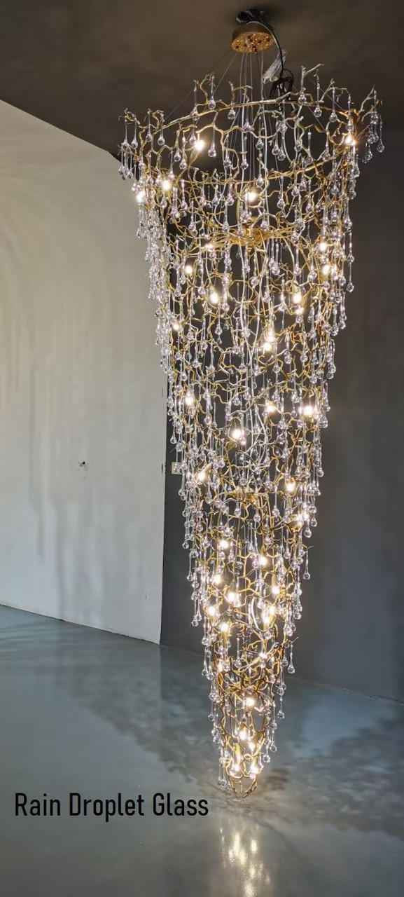 Elvira: Extra Large Chandeliers For High Ceilings - Large Modern Chandeliers For High Ceilings - Long Drop Chandelier