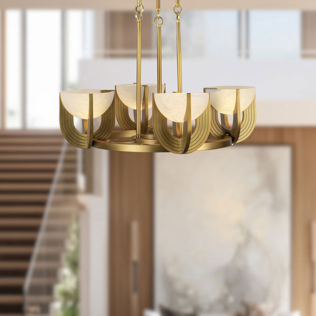 Empyrea Alabaster Chandelier by Bling Lighting Studio