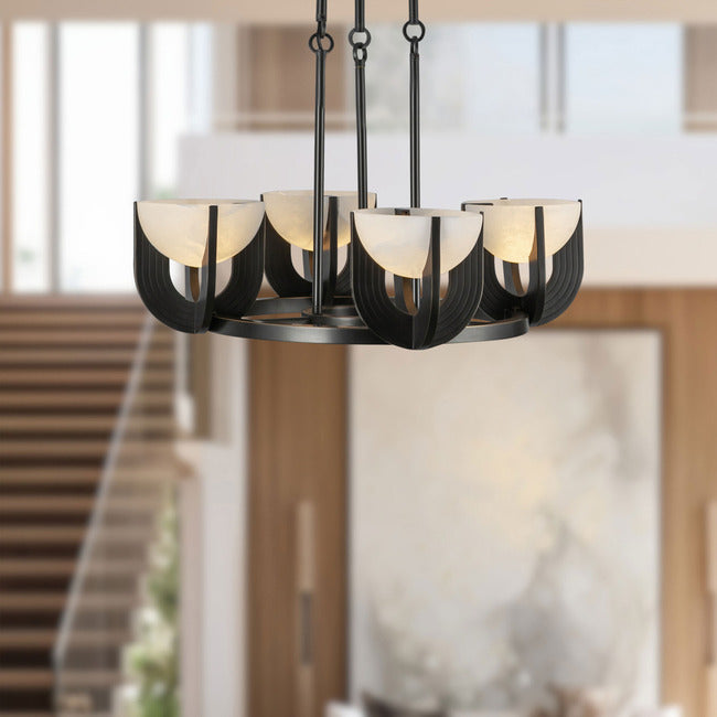 Empyrea Alabaster Chandelier by Bling Lighting Studio