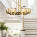 Empyrea Alabaster Chandelier by Bling Lighting Studio