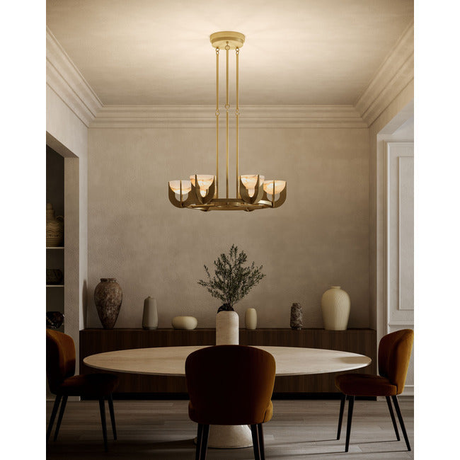 Empyrea Alabaster Chandelier by Bling Lighting Studio