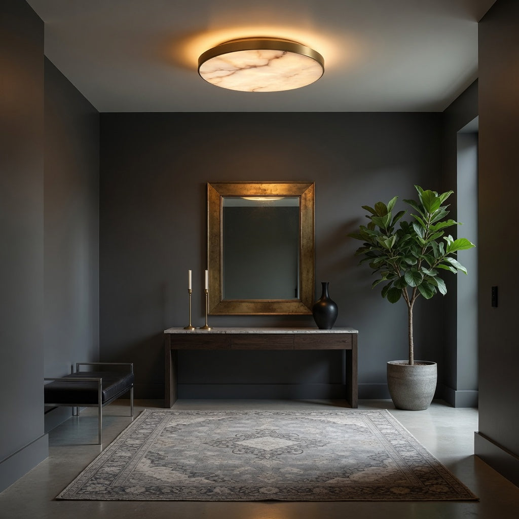 Laurel Alabaster Flush Mount lighting fixture detail view