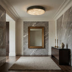 Laurel Alabaster Flush Mount lighting fixture material and finish detail