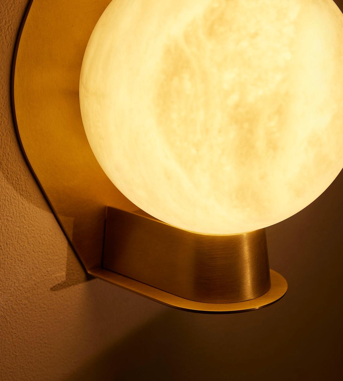 Enzo Alabaster Large Wall Light 10"H by Bling Lighting Studio