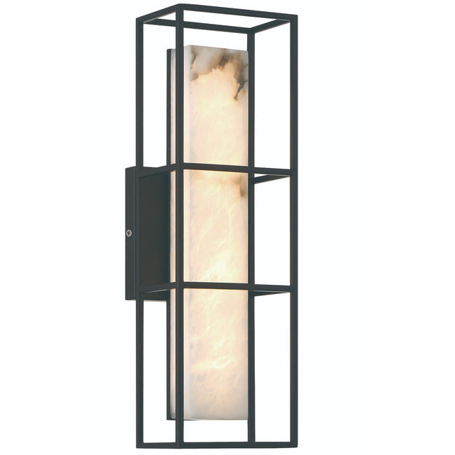 Saga Indoor / Outdoor Alabaster Wall Sconce by Bling Lighting Studio