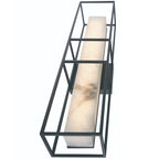 Saga Indoor / Outdoor Alabaster Wall Sconce by Bling Lighting Studio