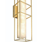 Saga Indoor / Outdoor Alabaster Wall Sconce by Bling Lighting Studio
