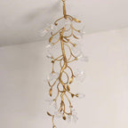 Ezra Flower Crystal Branch Chandelier for Staircase detail view