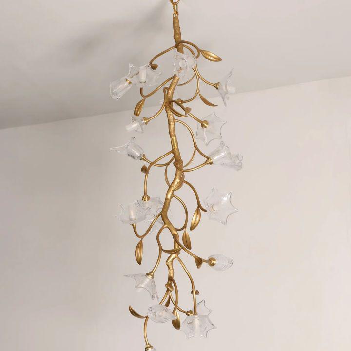 Ezra Flower Crystal Branch Chandelier by Bling Lighting Studio