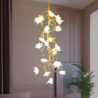 Ezra Flower Crystal Branch Chandelier by Bling Lighting Studio