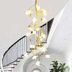 Ezra Flower Crystal Branch Chandelier by Bling Lighting Studio