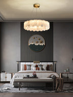 Halos Alabaster Round/Square Chandelier by Bling Lighting Studio