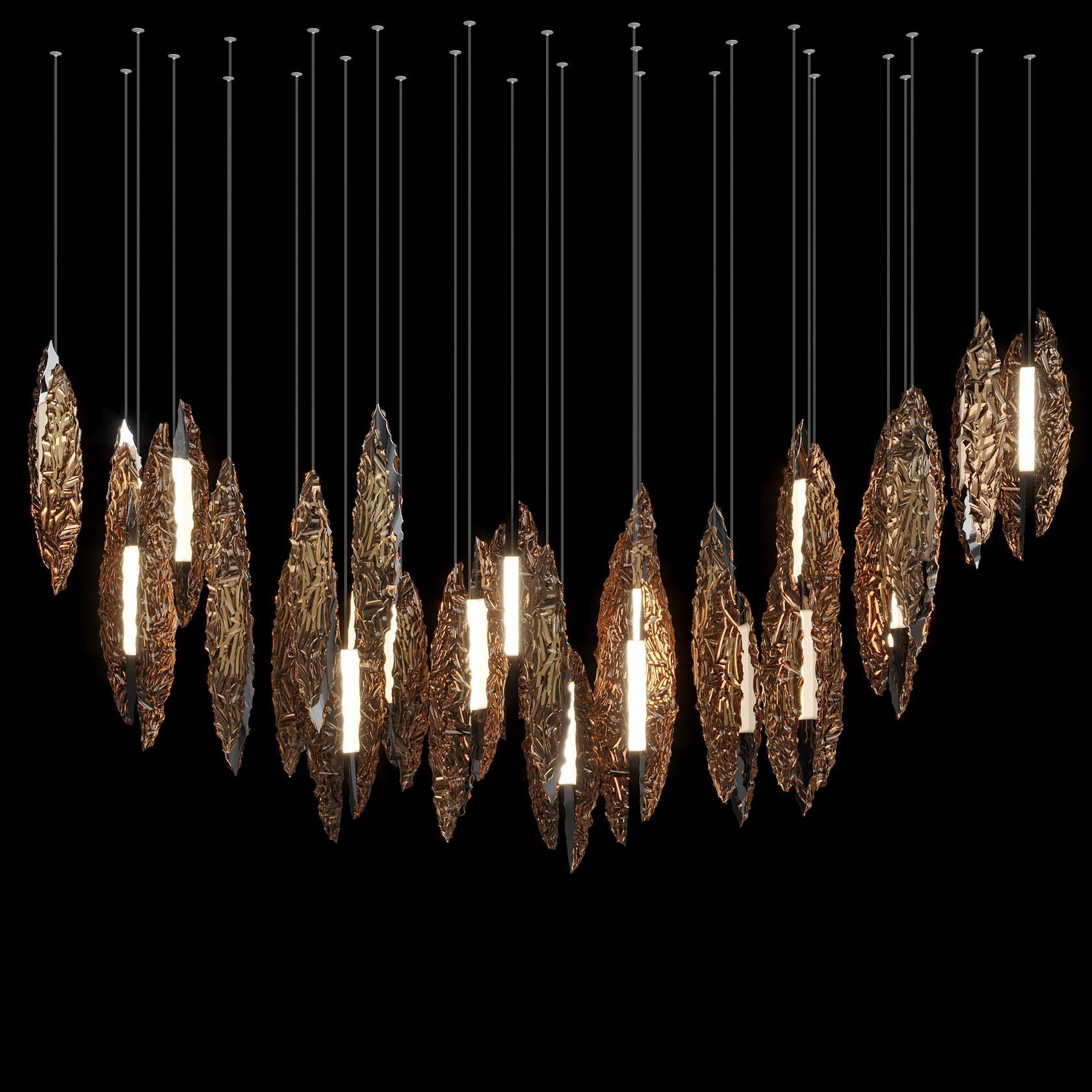 Silver Ice Shard Chandelier