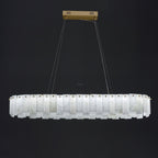 Halos Alabaster Round/Square Chandelier by Bling Lighting Studio