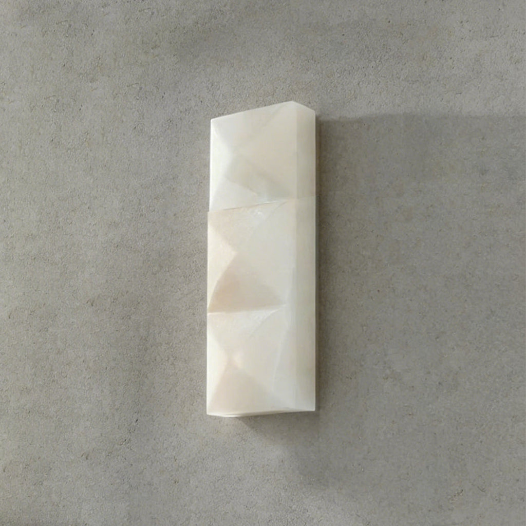 Faceted Alabaster Wall Sconce
